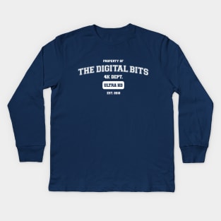 The Digital Bits 4K Athletics - White on Dark Kids Long Sleeve T-Shirt